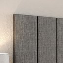 Ver imagem 6 de Kit 2 Mesinhas Cinza/cinamomo Prateleira Nicho Cabeceira Luana Suspensa Cama Casal 1,40 Linho - Rpm
