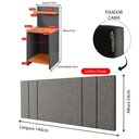 Ver imagem 7 de Kit 2 Mesinhas Cinza/cinamomo Prateleira Nicho Cabeceira Luana Suspensa Cama Casal 1,40 Linho - Rpm