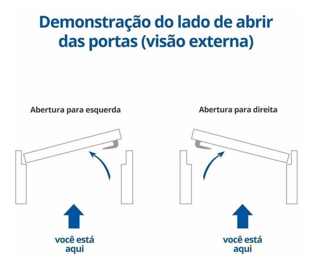 Porta de alumínio Fit Social Branca Classic Direita - 2,10x0,80m - 2