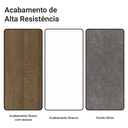 Ver imagem 2 de Conjunto Sala de Jantar Tampo de Vidro 6 Cadeiras Rustic/Branco/Silver Pienza Madesa