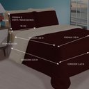 Ver imagem 4 de Edredom Casal Queen 6 Peças Fino para Verão Função Cobre Leito Marrom e Bege Casa Dona