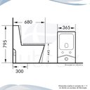 Ver imagem 7 de KIT VASO SANITÁRIO MONOBLOCO PRODUZIDO EM CERÂMICA - BAB0021 + VAB0005-C