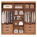 Ver imagem 3 de Guarda Roupa Maite 6 Portas 6 Gavetas e Espelhos MDF