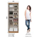 Ver imagem 7 de Guarda Roupa Casal 6 Portas 4 Gavetas Flex D325 Nature Avelã com Armário Multiuso Margarida Cinamomo