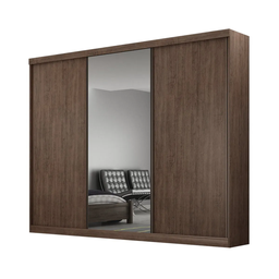 Guarda Roupa Manaus 3 Portas de Correr e 4 Gavetas com Espelho Valverde Canion - 1 Guarda Roupa Manaus 3 Portas de Correr e 4 Gavetas com Espelho Valverde Canion - 1