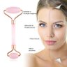 Rolo Massageador Facial Quartzo Rosa Gua Sha Jade Anti Rugas - 3