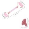 Rolo Massageador Facial Quartzo Rosa Gua Sha Jade Anti Rugas - 4