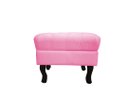 Ver imagem 5 de Recamier Luis Xv Capitonê Retrô 100cm Suede Rosa Bebê Pés Madeira Ms Decor