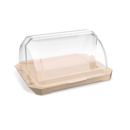 Porta Pão com Tampa Acrílico Armazena Conserva Uz Cappuccino - 1