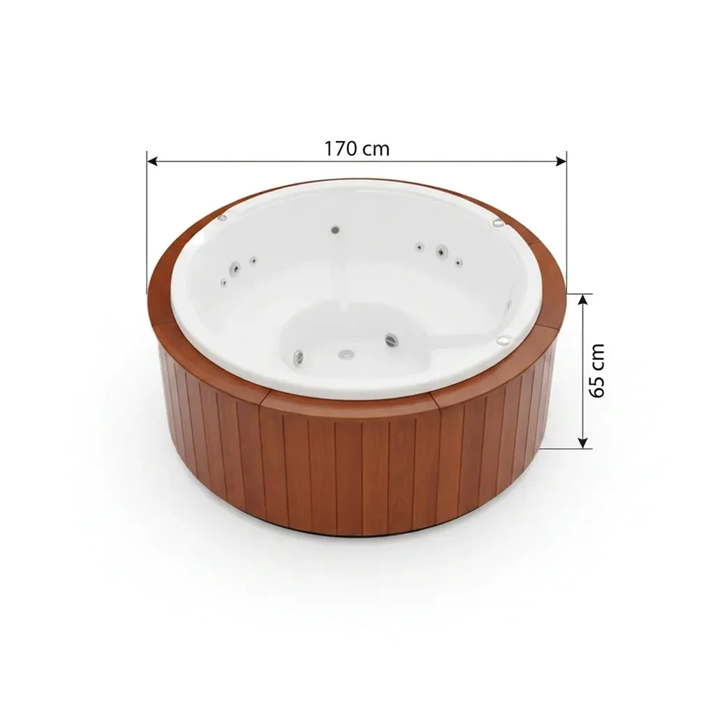 Ver imagem 3 de Spa com Hidromassagem Redondo Flora Top Line Ouro Fino com Aquecedor e Cromoterapia LED Gel Coat Branco 220V