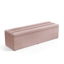 Ver imagem 1 de Calçadeira Baú Ursa 160 para Cama Queen N-031 Veludo Rosê Claro Aradecor