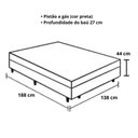 Ver imagem 2 de Cama Box Baú Casal Blindado Suede Preto