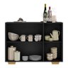 Aparador Buffet 3 Portas com Pés Quadrados Veneza Multimóveis MP1010 Preto/Natural - 6