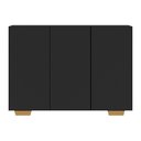 Ver imagem 7 de Aparador Buffet 3 Portas com Pés Quadrados Veneza Multimóveis MP1010 Preto/Natural