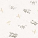 Ver imagem 1 de Papel de Parede Fofura Baby Avião Bege e Cinza Ff4037