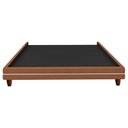 Ver mais imagens de Cama Japonesa com Cabeceira Corea King Courino Caramelo / Bouclé Suave Off White - Sallar Home