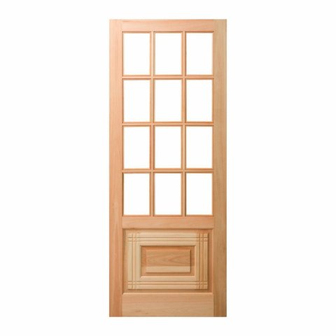 Folha de Porta Maciça em Eucalipto Acabamento Natural 210x70cm PM11 Oriental Cruzeiro Portas