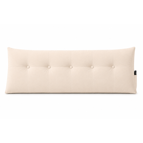 Almofada Encosto Bia Decorativa para Cabeceira Quarto Casal 140cm Suede Bege - Mozzelar:Bege/Liso