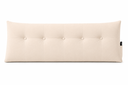 Ver imagem 1 de Almofada Encosto Bia Decorativa para Cabeceira Quarto Casal 140cm Suede Bege - Mozzelar:Bege/Liso
