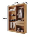 Ver imagem 3 de Closet Solteiro Hera 2 Gavetas 4 Prateleiras Mdp Rufato