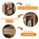 Ver imagem 5 de Closet Solteiro Hera 2 Gavetas 4 Prateleiras Mdp Rufato