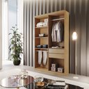 Ver imagem 1 de Closet Solteiro Hera 2 Gavetas 4 Prateleiras Mdp Rufato