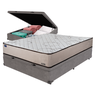 Cama Box com Baú Cinza Casal e Colchão Austin de Molas Bonnel - Mannes 138x188 - 1