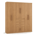 Ver imagem 1 de Guarda Roupa Casal Ludy 8 Portas 3 Gavetas Cinamomo Formimóveis