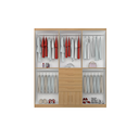 Ver imagem 3 de Guarda Roupa Casal Ludy 8 Portas 3 Gavetas Cinamomo Formimóveis