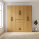 Ver imagem 2 de Guarda Roupa Casal Ludy 8 Portas 3 Gavetas Cinamomo Formimóveis