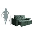 Ver imagem 5 de Sofá Retrátil 2 Lugares 1,50m Inglaterra Suede Cinza Selmer