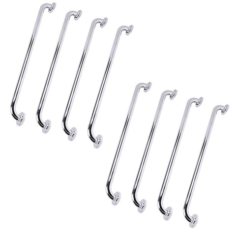 Barra de Apoio 70cm Inox Kit 8 Unidades Gestante Criança Idoso Banheiro Box Acessibilidade Proteçao 