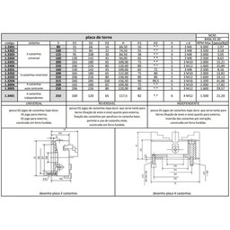 Placa para Torno Universal Med. 160mm/6 - 3 Castanhas - 3