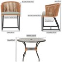 Ver imagem 2 de Mesa com 4 Cadeiras e Noronha Estofado 3 Trama Original Terra Cota