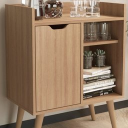 Aparador Balcao Bar Cantinho do Cafe Multiuso Ap2310 Amendoa Tecno Mobili - 5