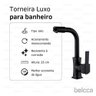 Torneira Luxo com Misturador Monocomando Preta de Bancada belcca tlm01p-bl - 2