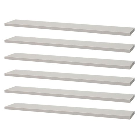 Kit 6 Prateleiras 60 X 10cm Branca Suporte Invisível