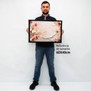 Ver imagem 2 de Quadro Decorativo Floral Luxo Flores em Moldura Caixa Tacolado Moldura Caixa 3cm Madeira sem Vidro 4
