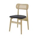 Ver imagem 4 de Conjunto de Mesa de Jantar Vidro 90cm com 4 Cadeiras Rainer em Palha Natural Design