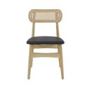 Ver imagem 3 de Conjunto de Mesa de Jantar Vidro 90cm com 4 Cadeiras Rainer em Palha Natural Design