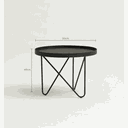 Ver imagem 5 de Mesa de Centro Steel - Tampo Laqueado - Base Aço Carbono - 60x40