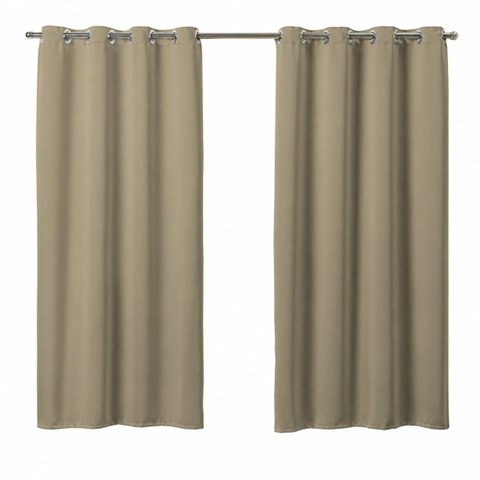 Cortina Basic Blackout 2,20 x 1,30 m para Varão Simples 1: Bege