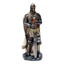 Ver imagem 2 de Guerreiro Medieval Templario 00062 Prateado