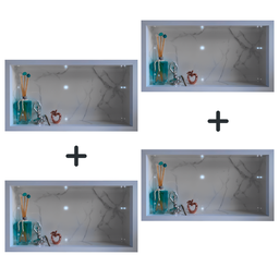 Nicho Porcelanato Branco Carrara Banheiro 60x32 Kit 4 Unidades - 2 Nicho Porcelanato Branco Carrara Banheiro 60x32 Kit 4 Unidades - 2