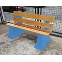 Ver imagem 2 de Banco Jardim Espera com Encosto 1,5 metro - AZUL BEBE 019