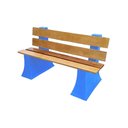 Ver imagem 1 de Banco Jardim Espera com Encosto 1,5 metro - AZUL BEBE 019