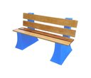 Ver imagem 1 de Banco Jardim Espera com Encosto 1,5 metro - AZUL BEBE 019