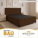 Ver imagem 3 de Cama Box com Baú Casal Royal Sleep Courino Marrom 138cm
