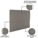 Ver imagem 4 de Cama Casal King com Cabeceira 199cm Pés Metálicos Elisa S05 Linho Marrom - Mpozenato