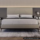 Ver imagem 7 de Cama Casal King com Cabeceira 199cm Pés Metálicos Elisa S05 Linho Marrom - Mpozenato